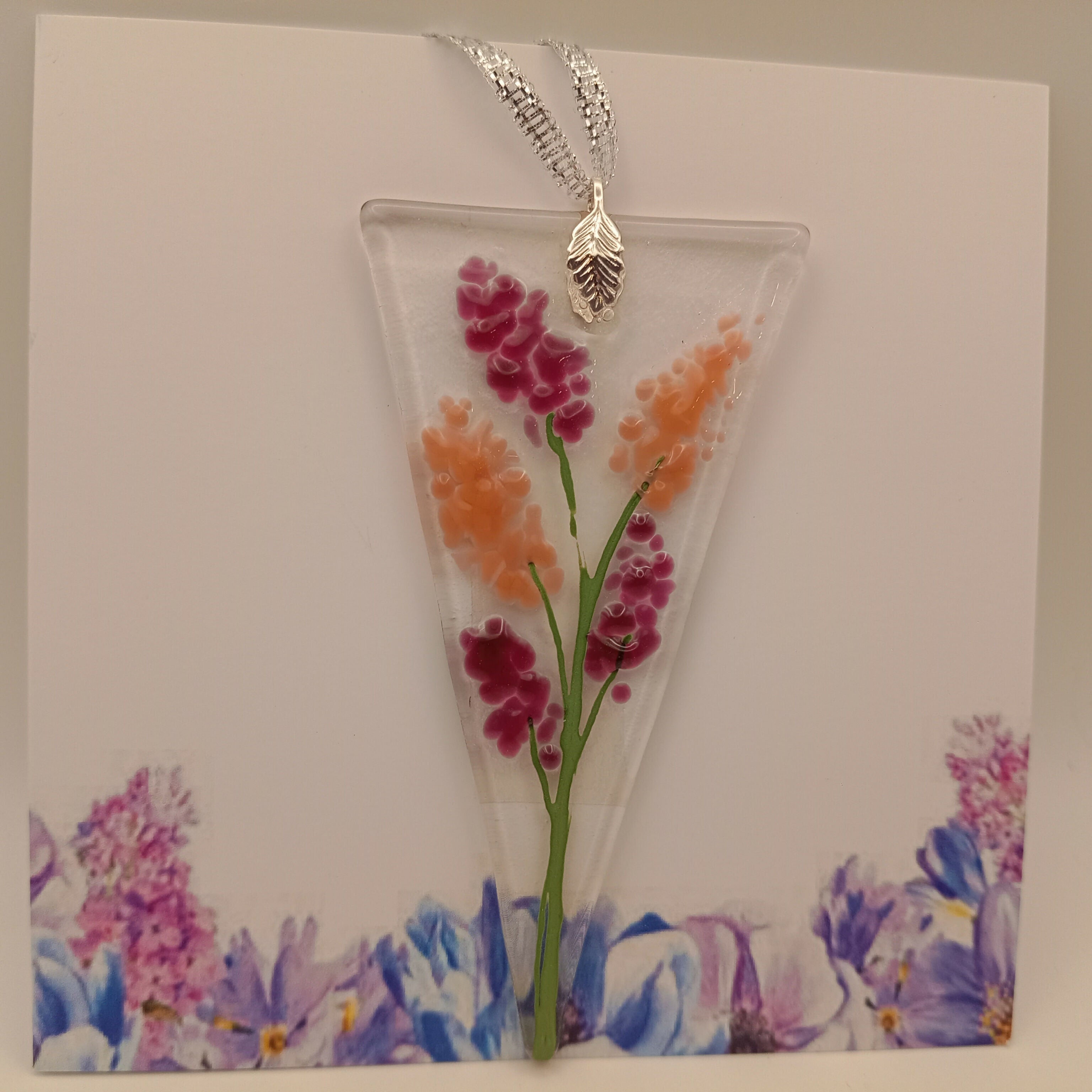 Fused Glass Flower Card
