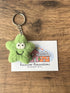 Felted Smiley Star Keyring