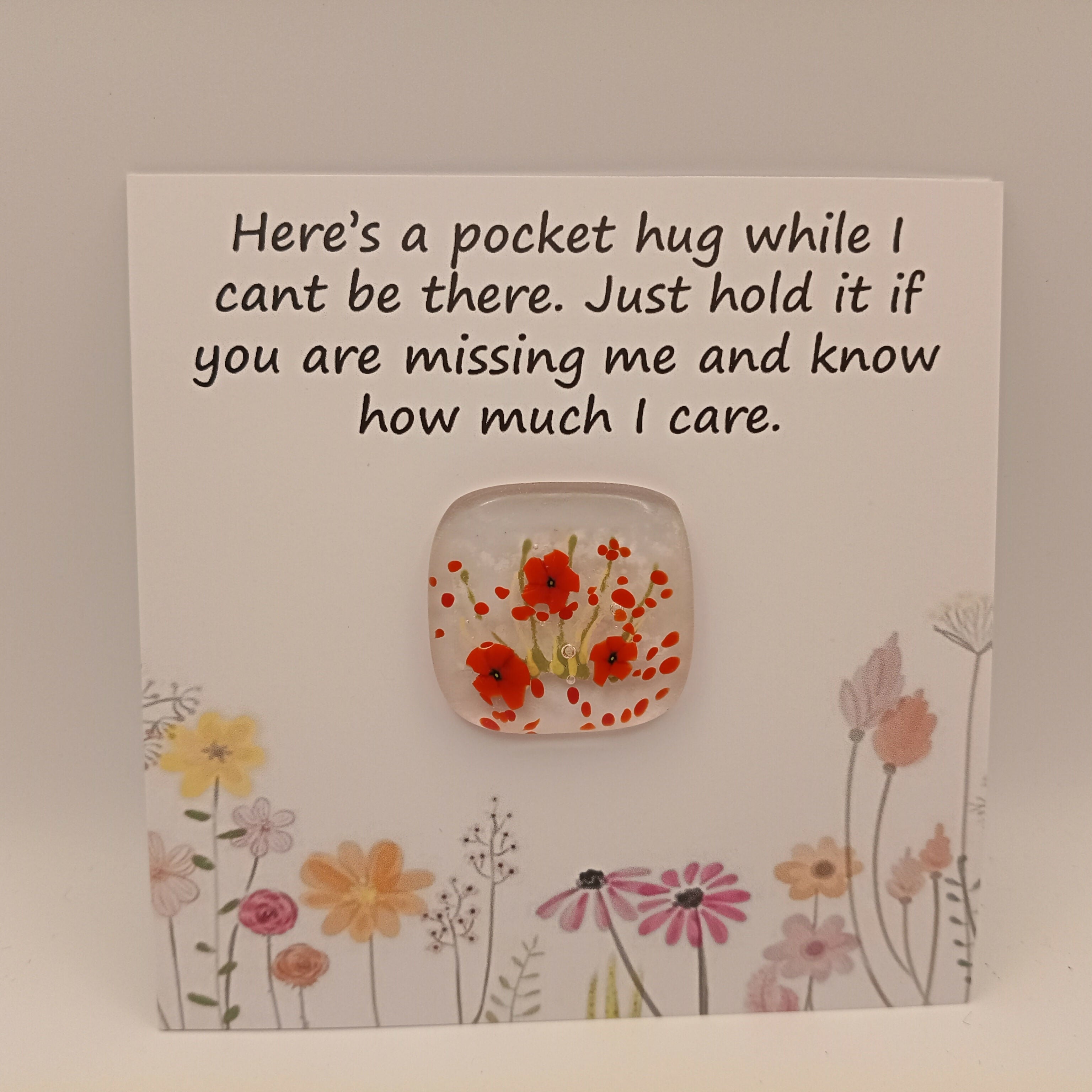 Fused Glass Pocket Hug Card