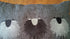 Three Sheep Bolster Cushion in Grey, Handmade and Embroidered