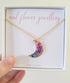 Real Flower Moon Necklace Gold Plated