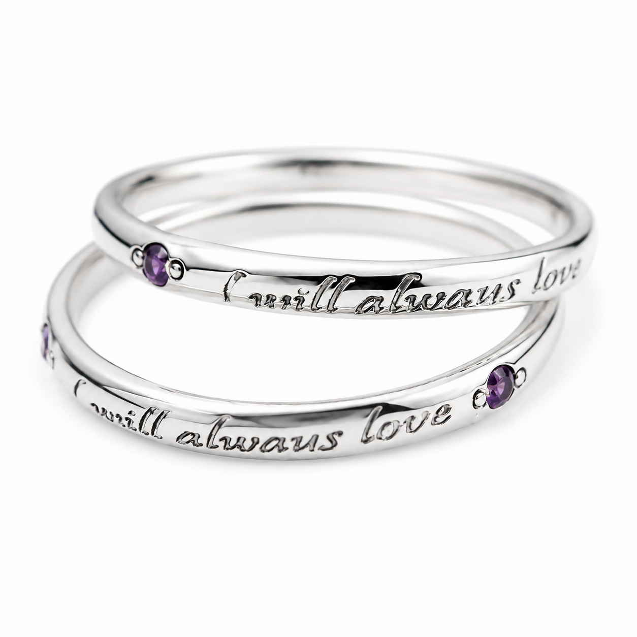 Sterling Silver Ruby Forever Band Ring