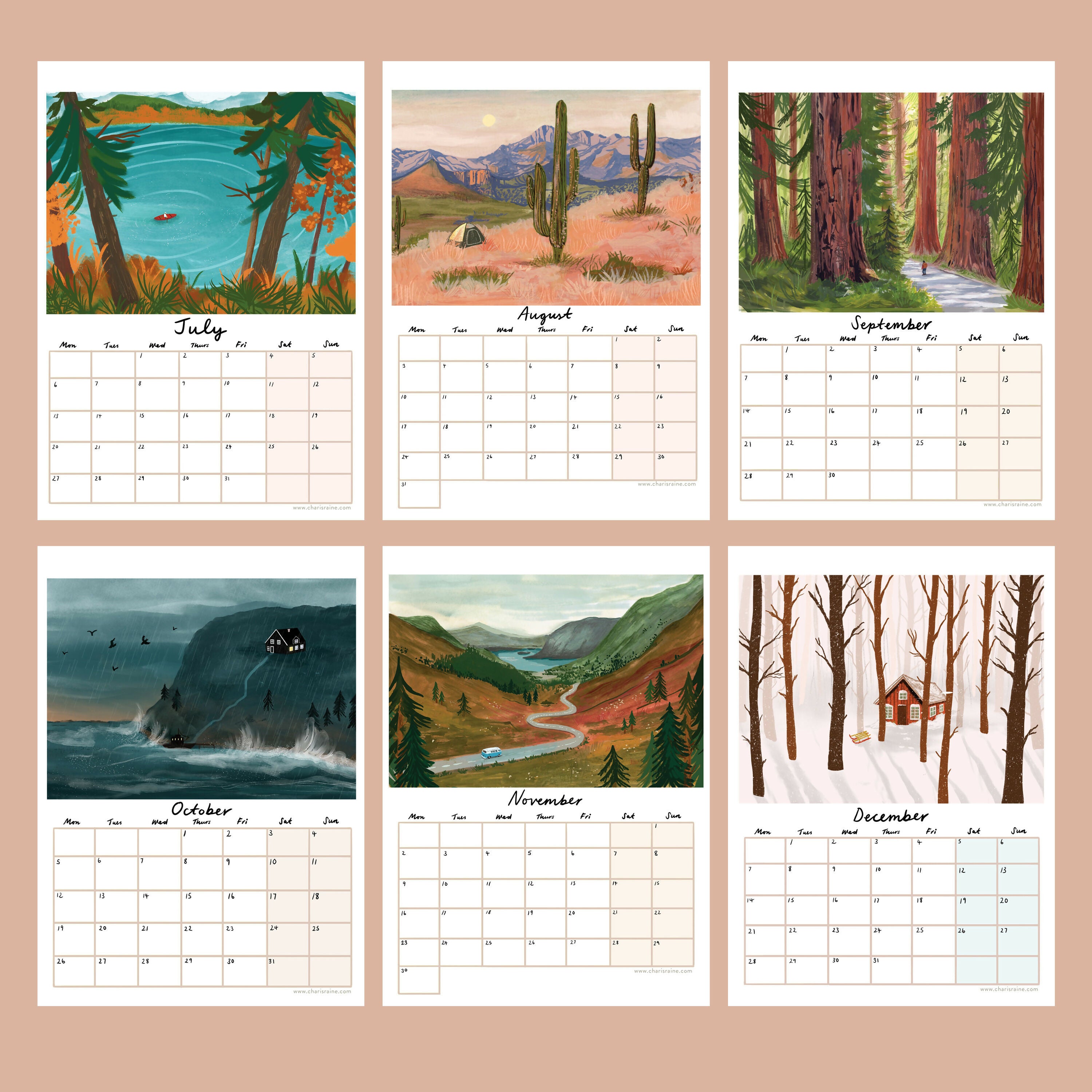 2026 Illustrated Nature Calendar