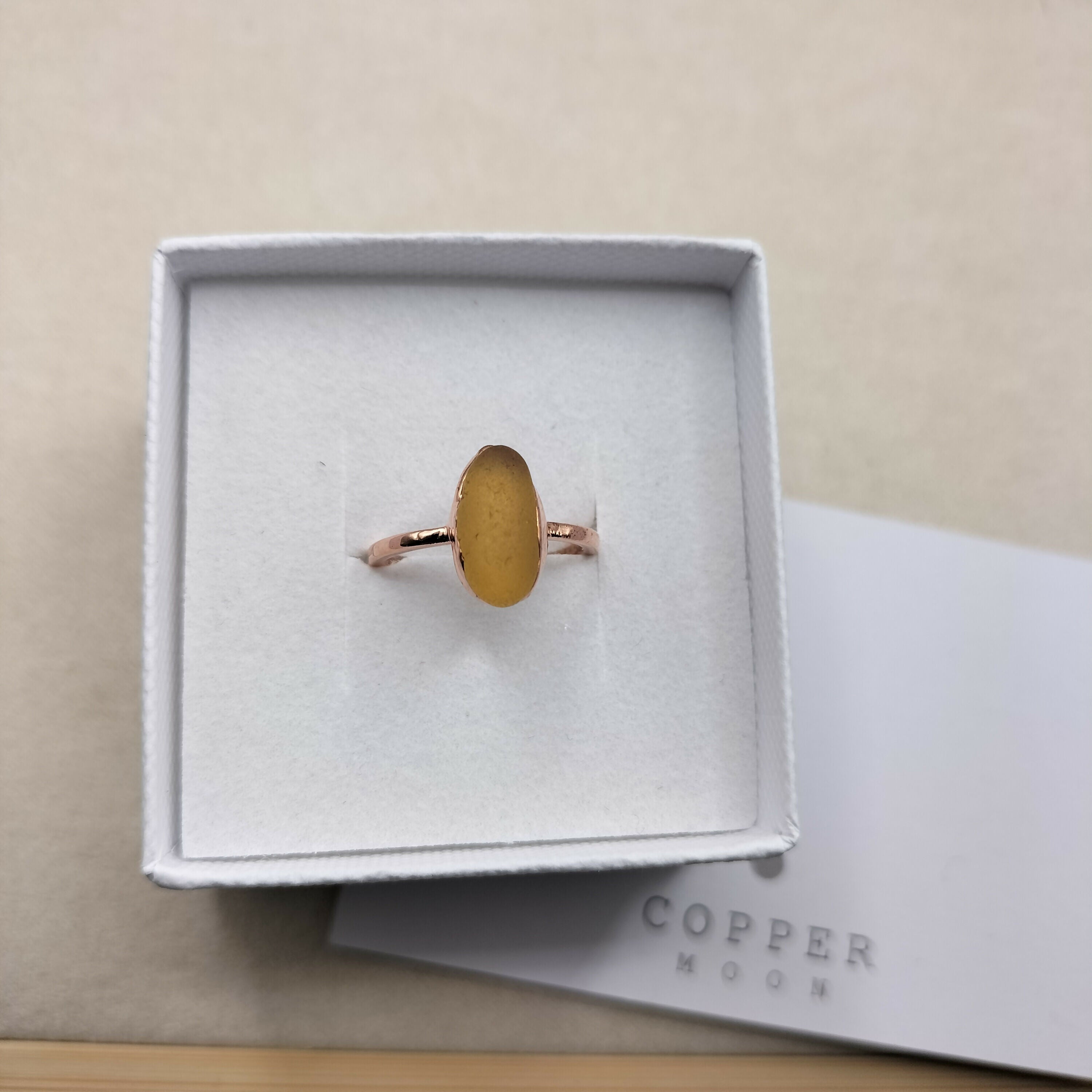 Seaglass Ring - size J