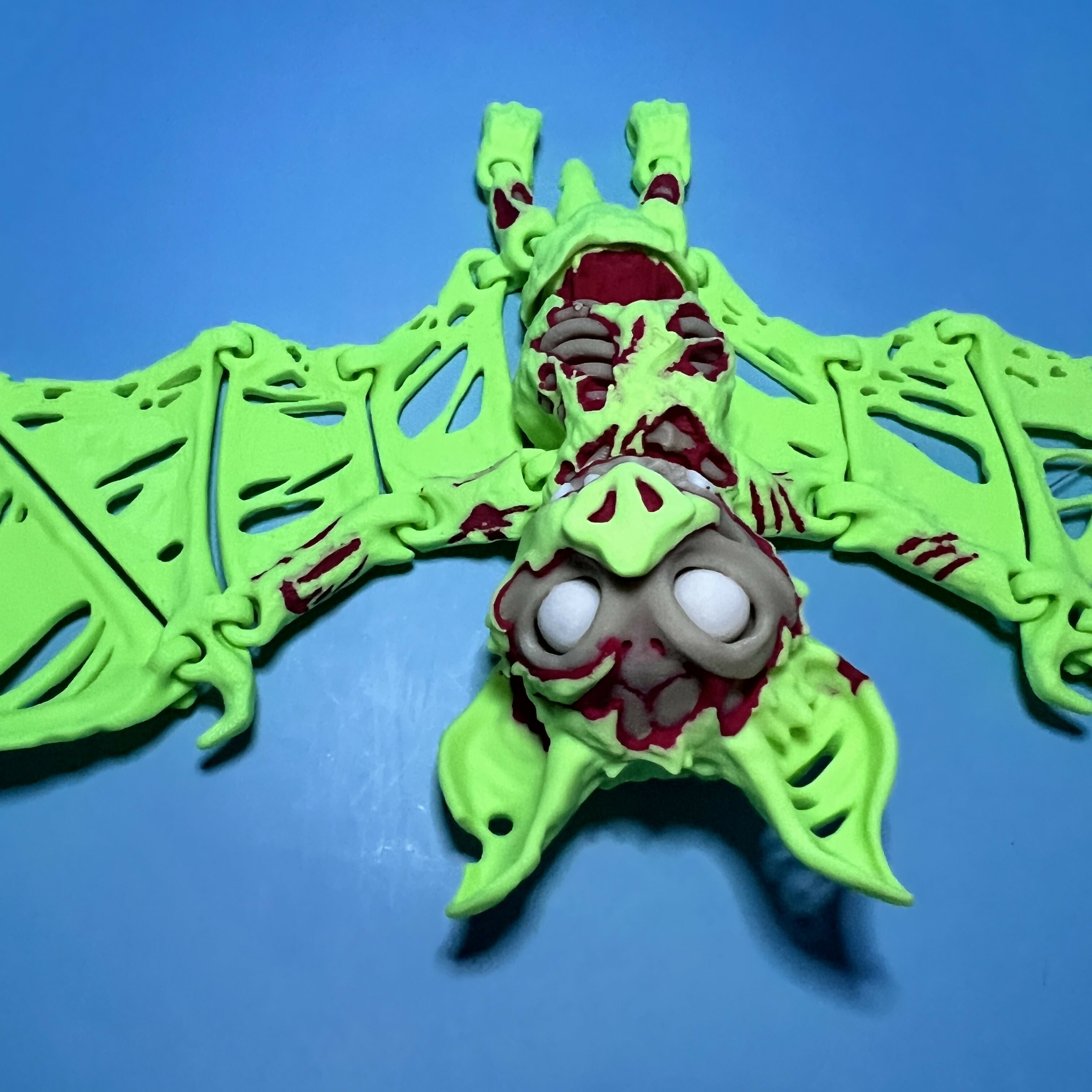 3D Printed LARGE: Articulated Sensory Fidget Animal friends Bat & Vampie Bat 26cm