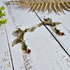 Handmade Butterfly Earrings; Intricate Wire Art With Turquoise, Moonstone & Rubellite Crystals
