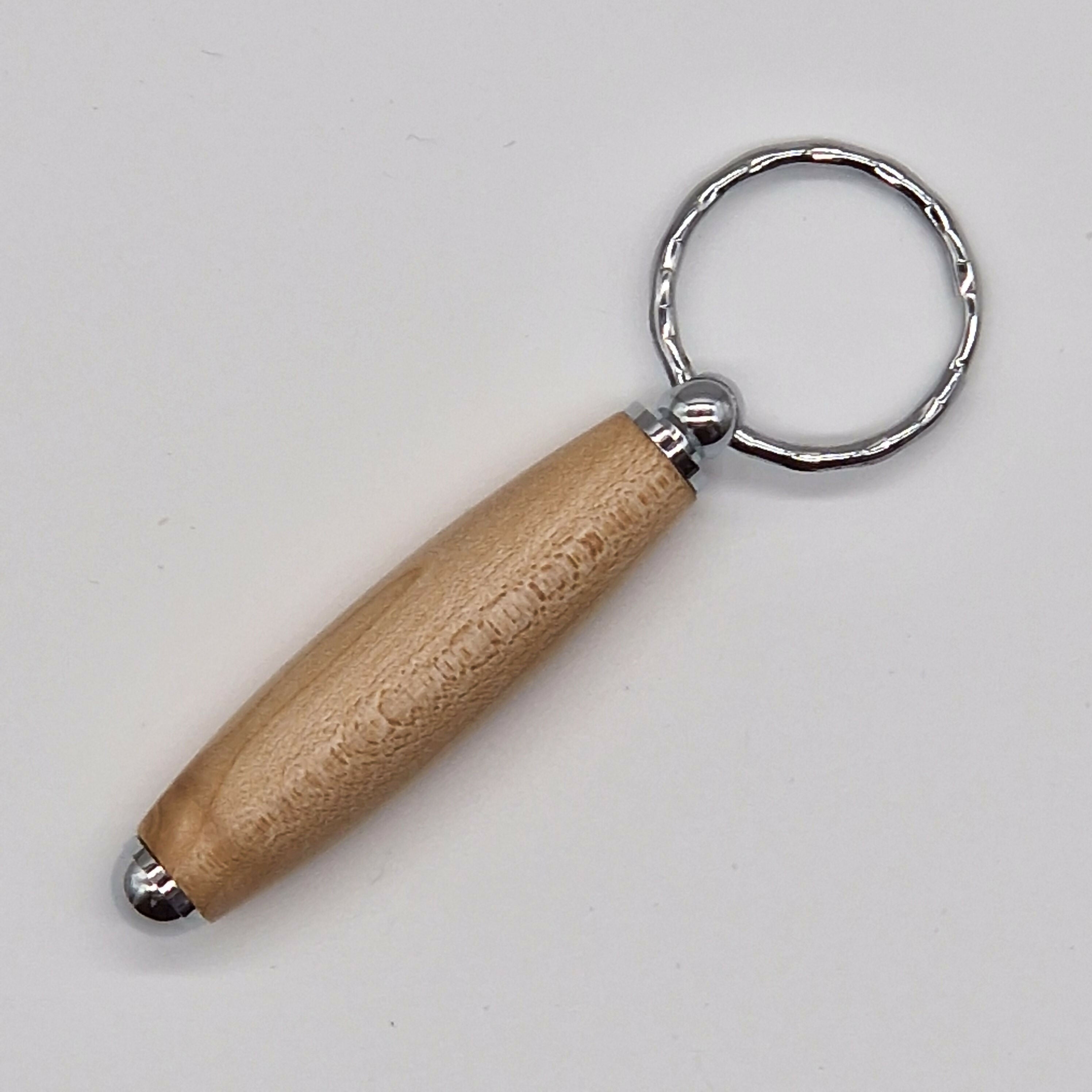 Hand Turned Keyring made from Maple Wood