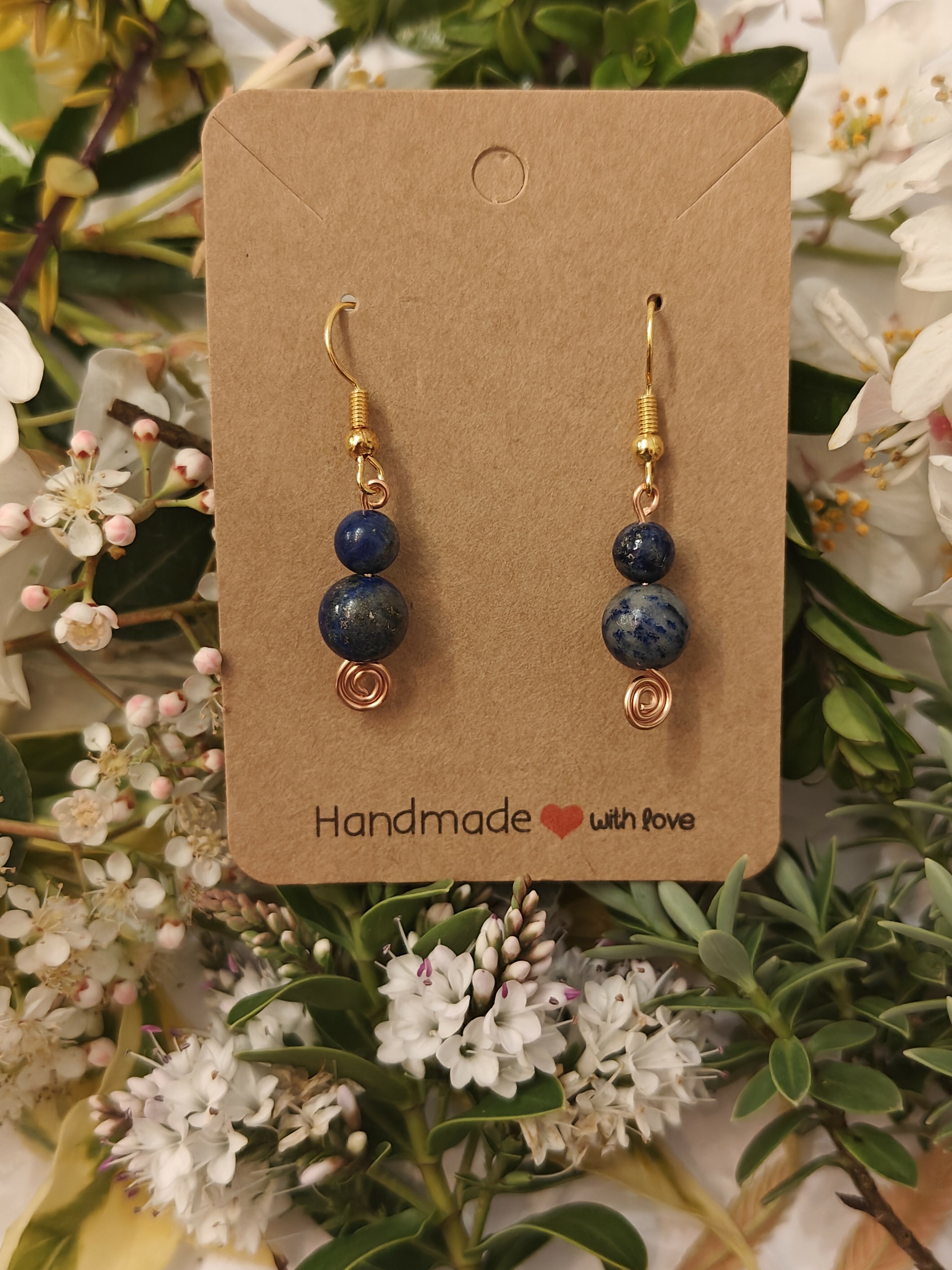 Lapis Lazuli Crystal Earrings
