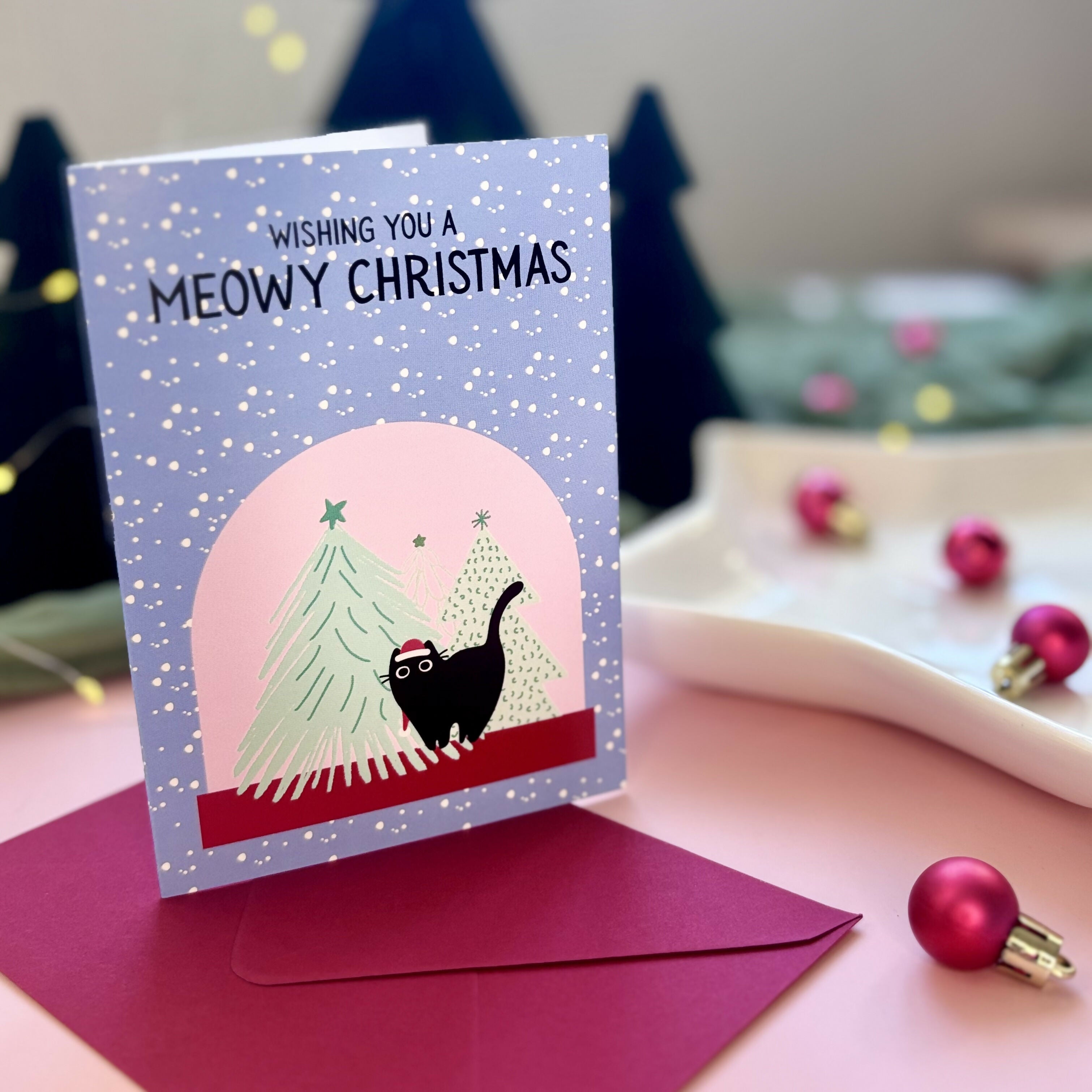 Meowy Christmas Greetings Card