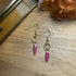 Lovely Burgundy Enamel Drop Earrings