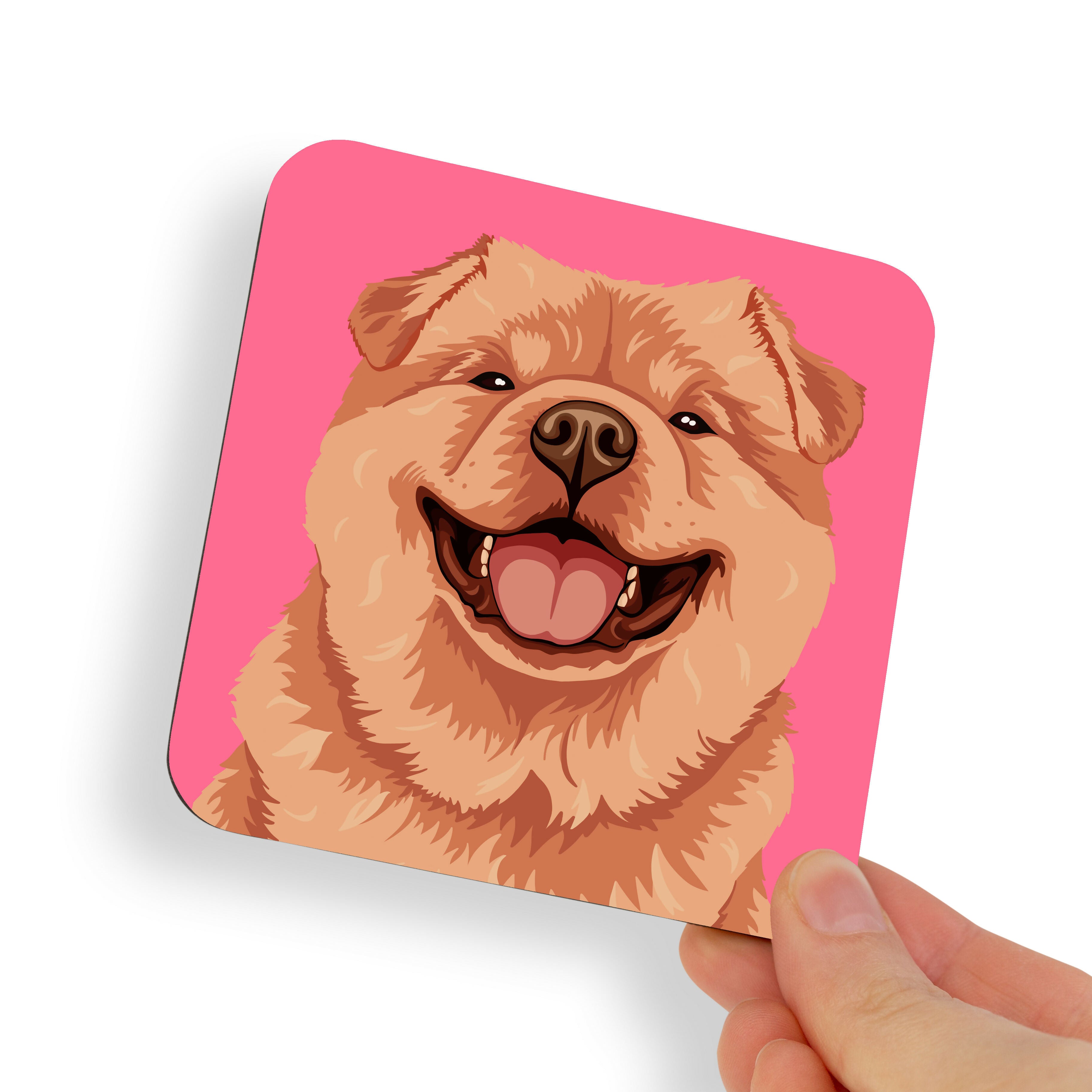 Chow Chow Brown Dog Coaster