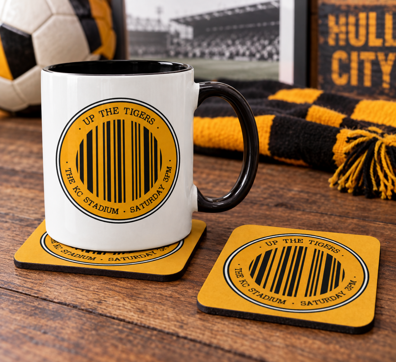 Hull City Mug & Coaster Set BARCODE Design