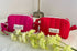 Small Quilted Toiletry Bag with Zipper in Red or Pink Colour