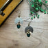 Lovely Gold Plated Green Agate & Brushed Gold Earrings