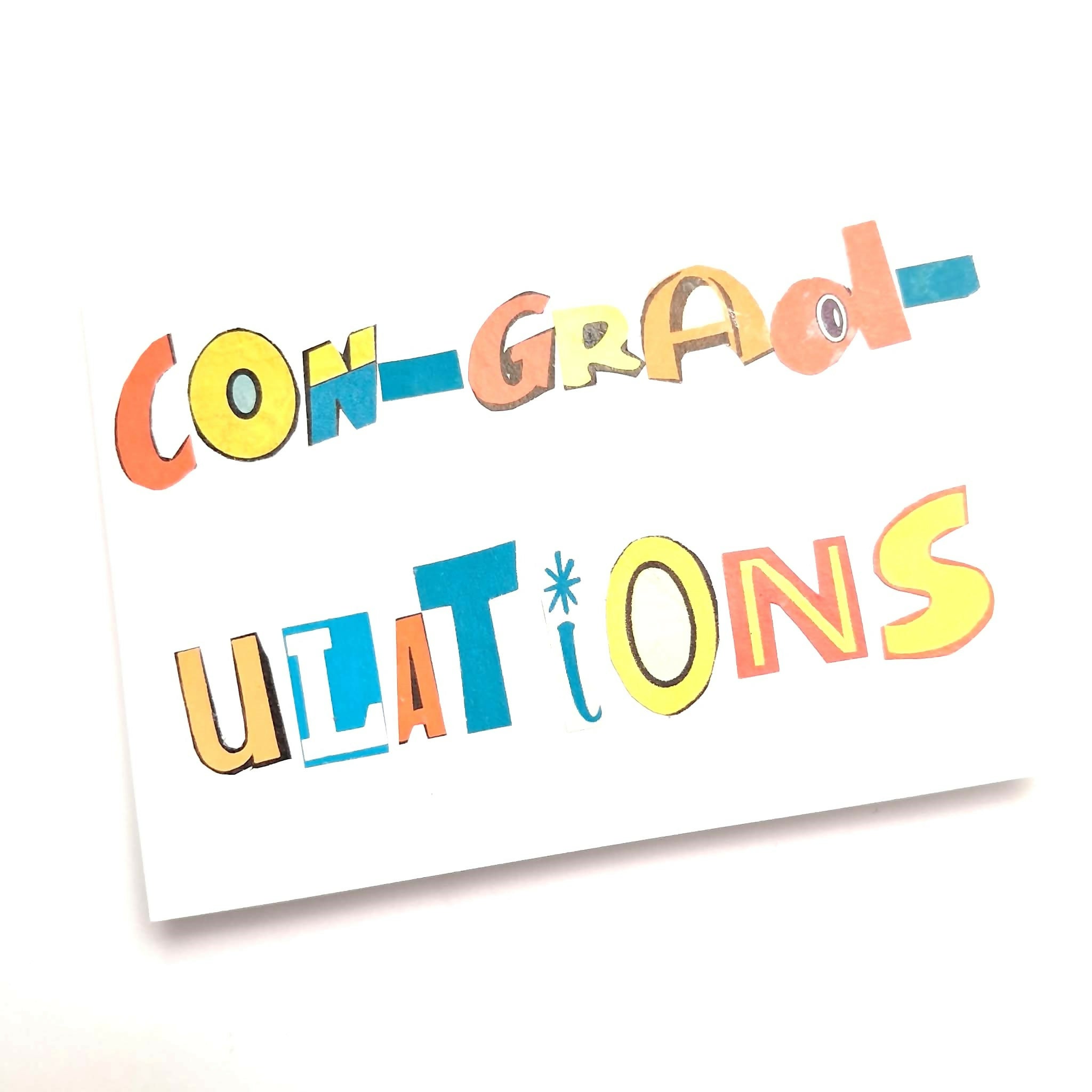 Con-grad-ulations Upcycled Graduation Card