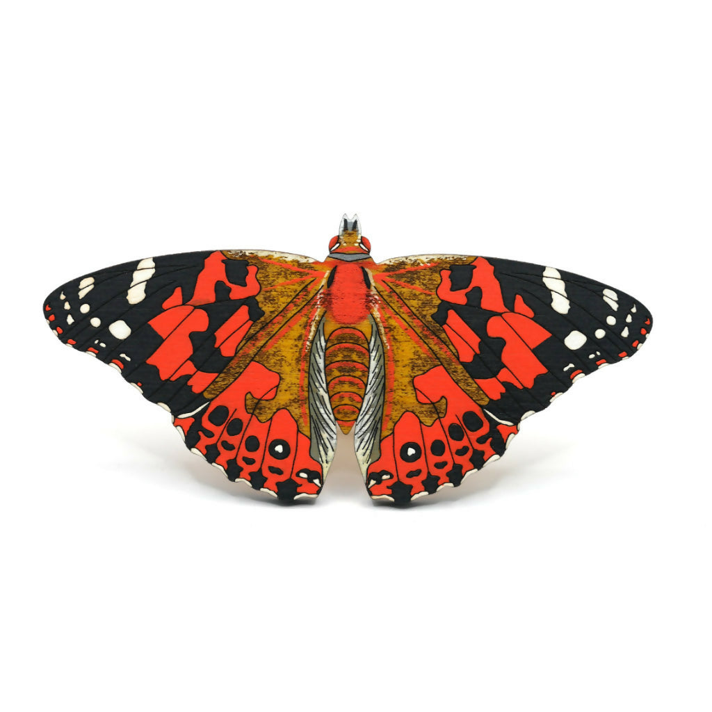 Painted Lady Butterfly Brooch