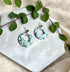 Aqua Collection - Round Polymer Clay Earrings