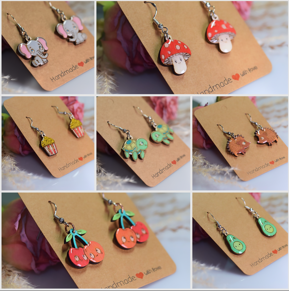 Cute Wooden Earrings