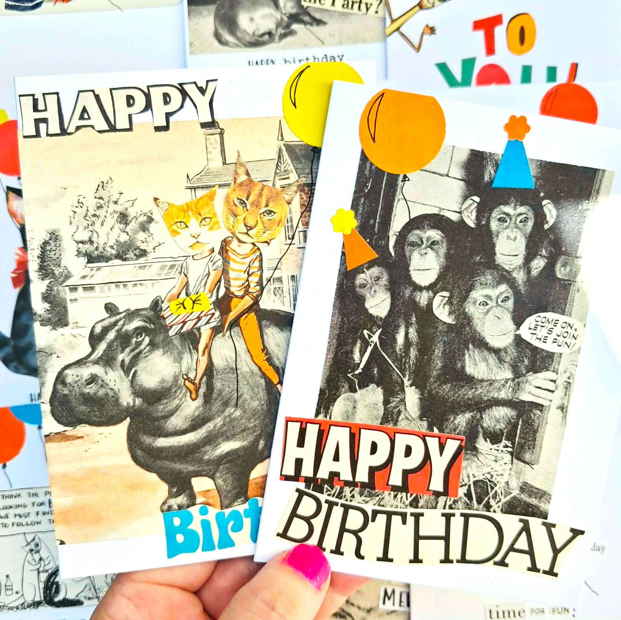 Collage Birthday Card - Various Designs