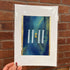 Blue & Gold 11:11 Angel Number Print - A4 Mounted Print