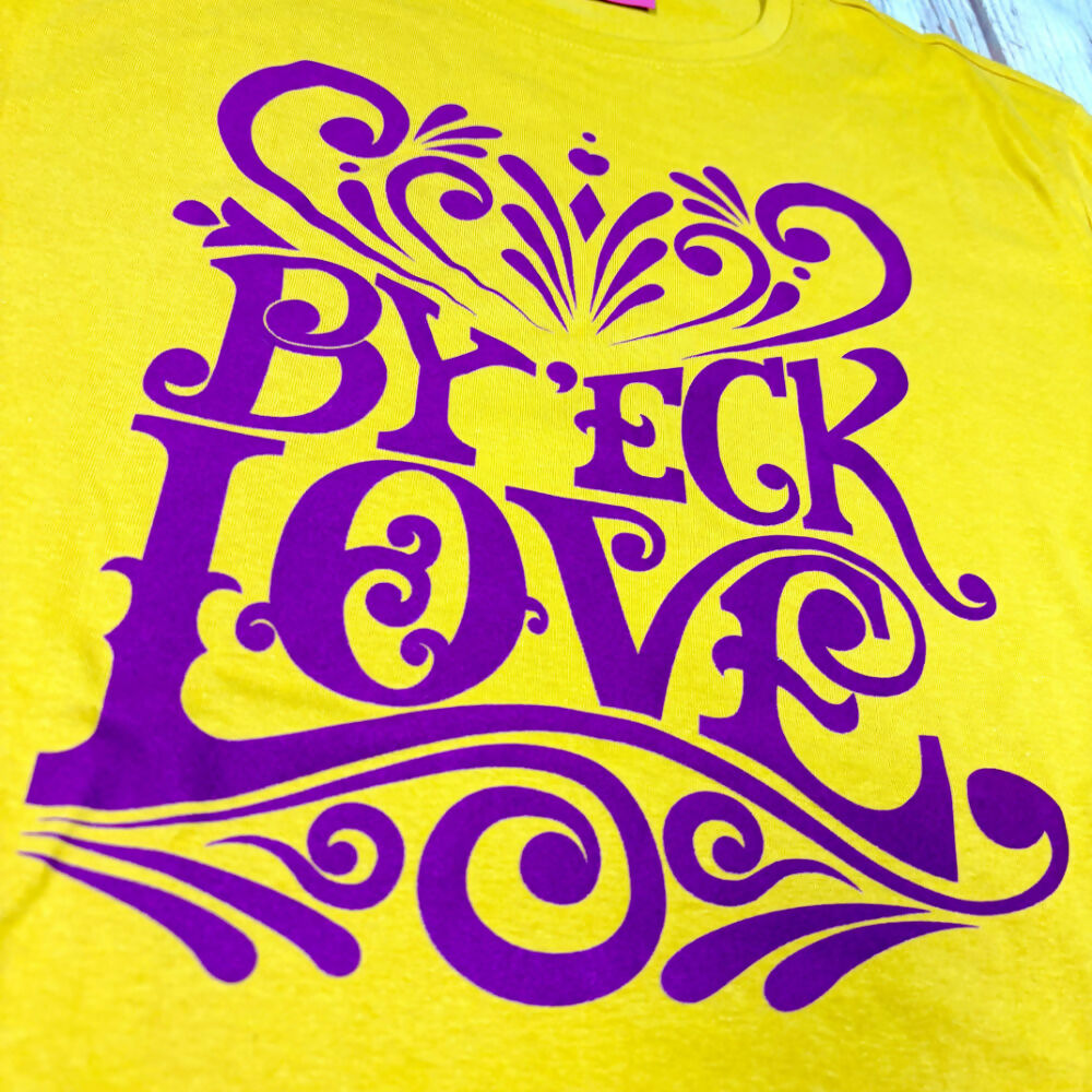 By 'Eck Love Mustard Organic Cotton Unisex T-Shirt