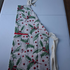 Christmas Holly Print Adult Apron Handmade in the UK in Cotton Rich Linen