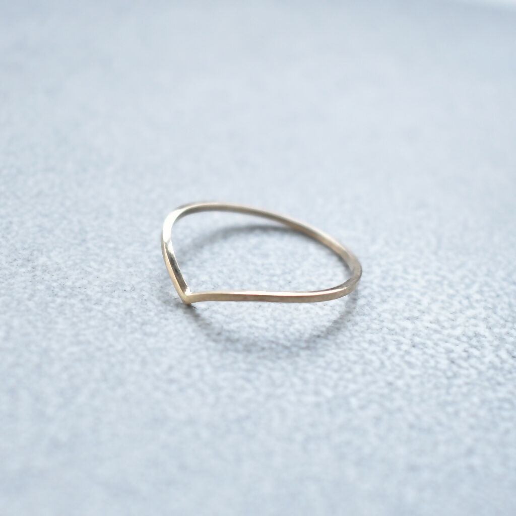 14-Karat Gold Filled Chevron Ring