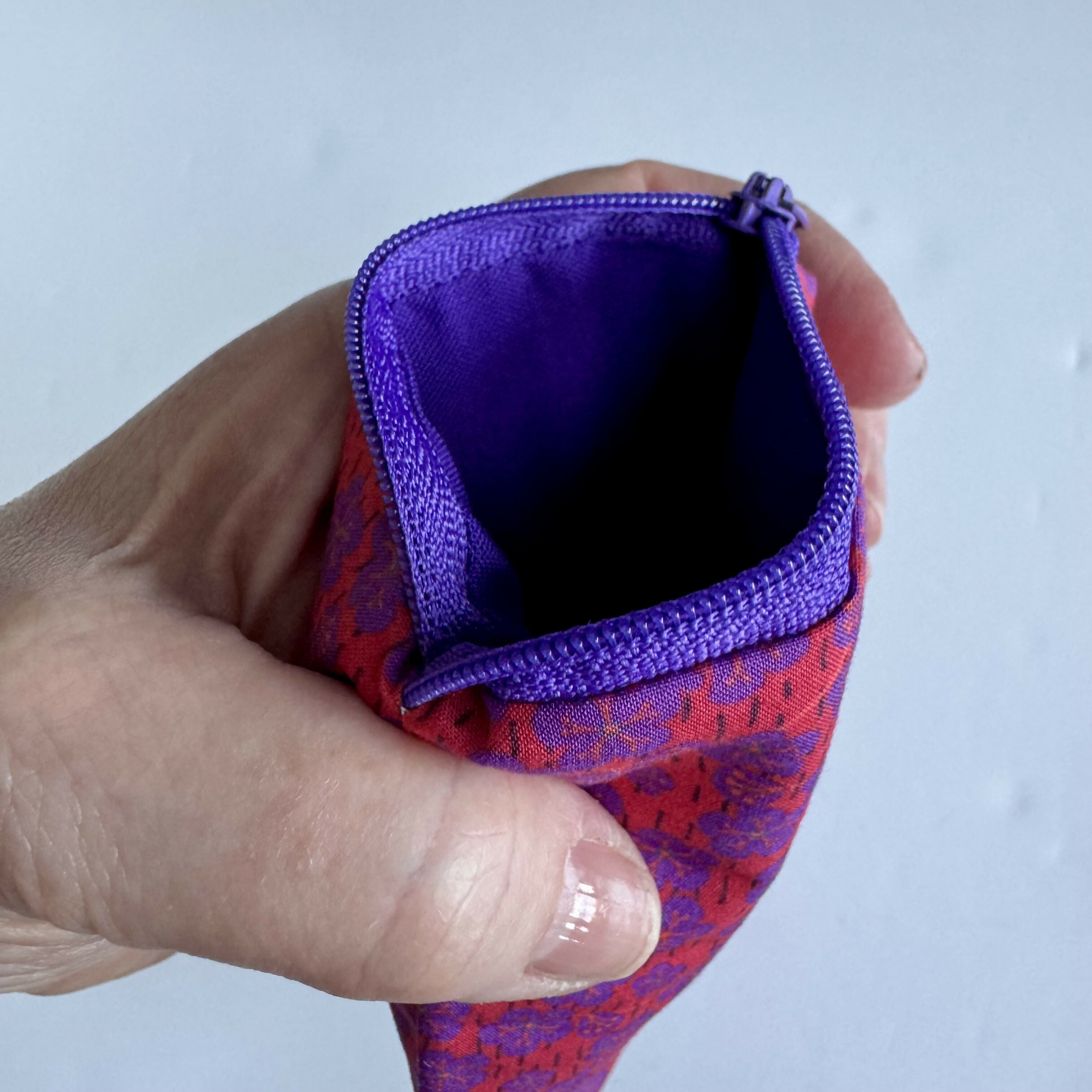 Glasses Case - Red and Purple Floral