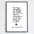 She Let Go Poem Print