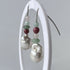 HEALING CRYSTAL & STERLING SILVER HEART CHAKRA EARRINGS WITH BAROQUE PEARLS