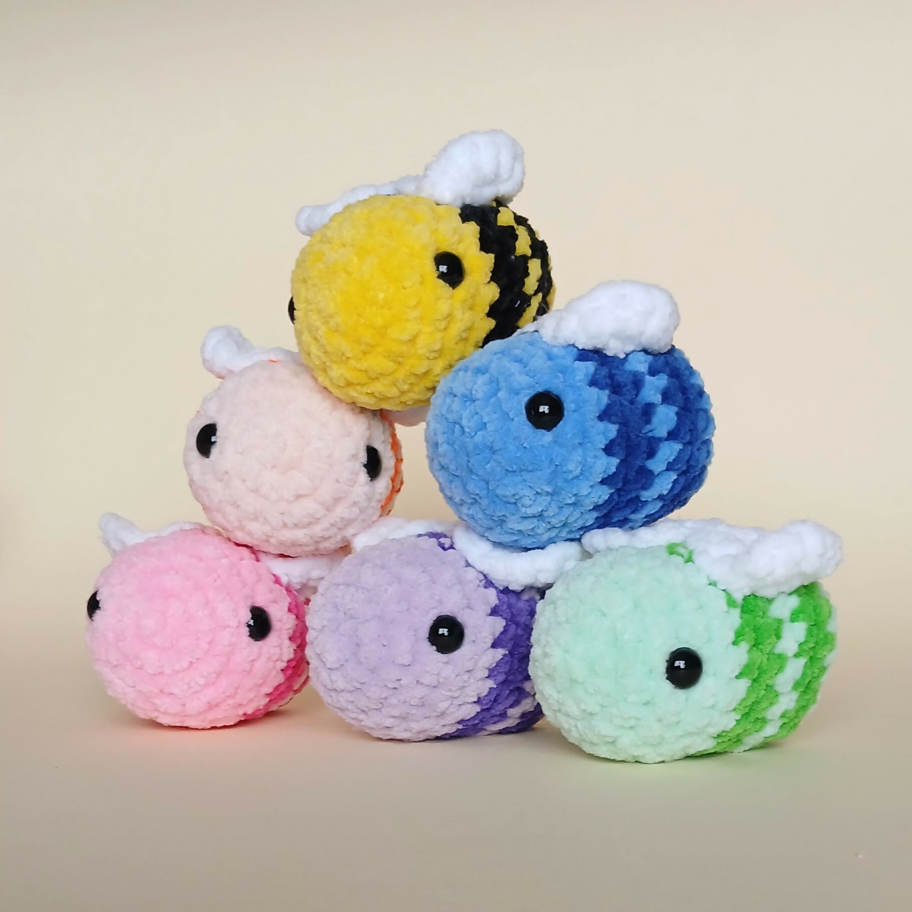 Bright & Colourful Fuzzy Bees |  Pocket Gift | Art & Soul