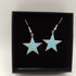 Powder Blue Star Enamel Earrings