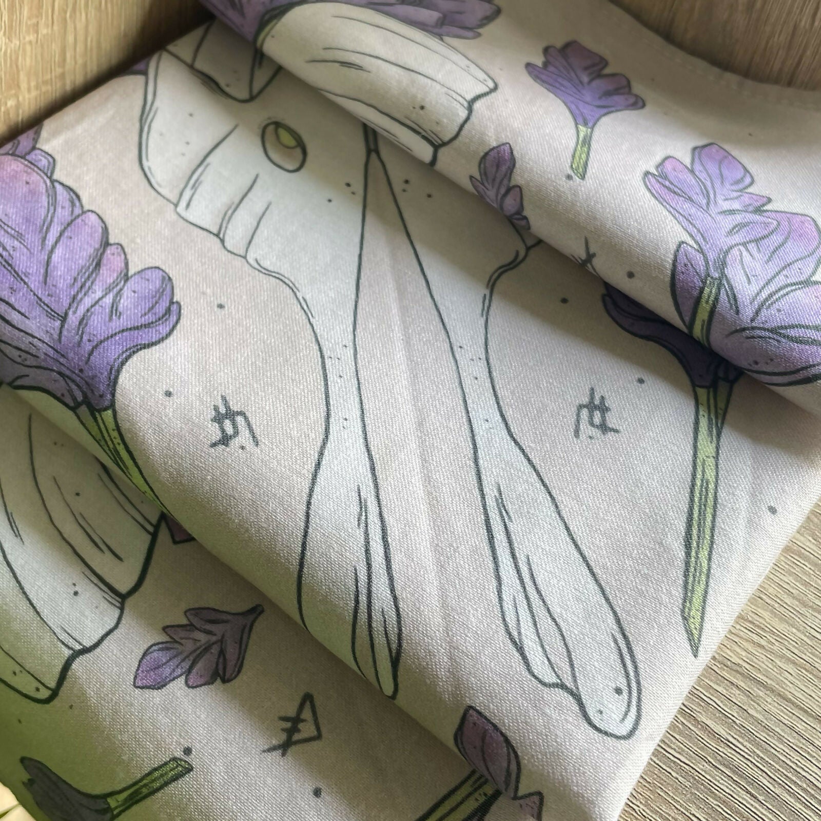 Moth & Lavender in Tiles Bandana