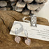 Rose Quartz Heart Drop Earrings