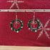 Micro Crochet Christmas Wreath Drop and Dangle Earrings