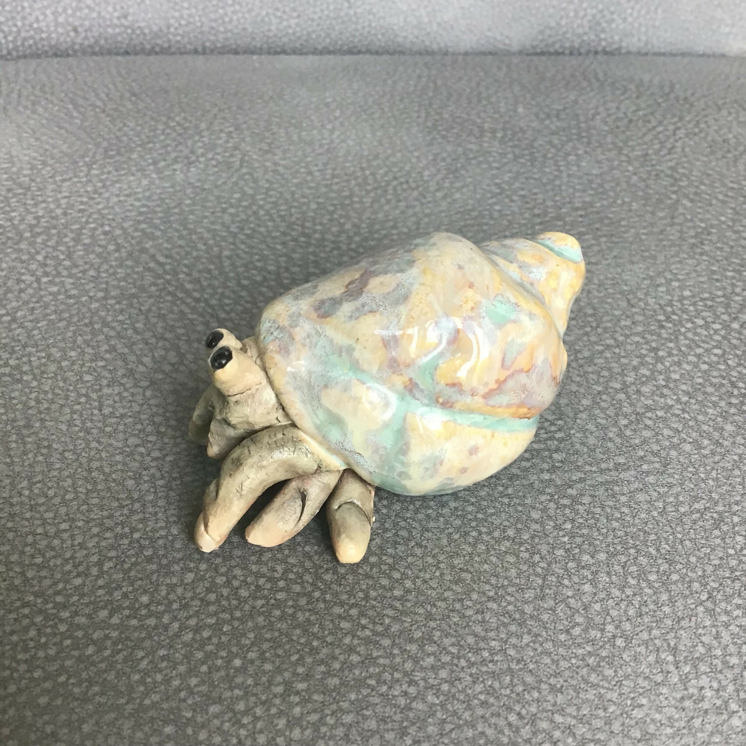 Ceramic Hermit Crab Sculpture