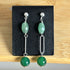 Sterling Silver Green Agate & Green Aventurine Earrings