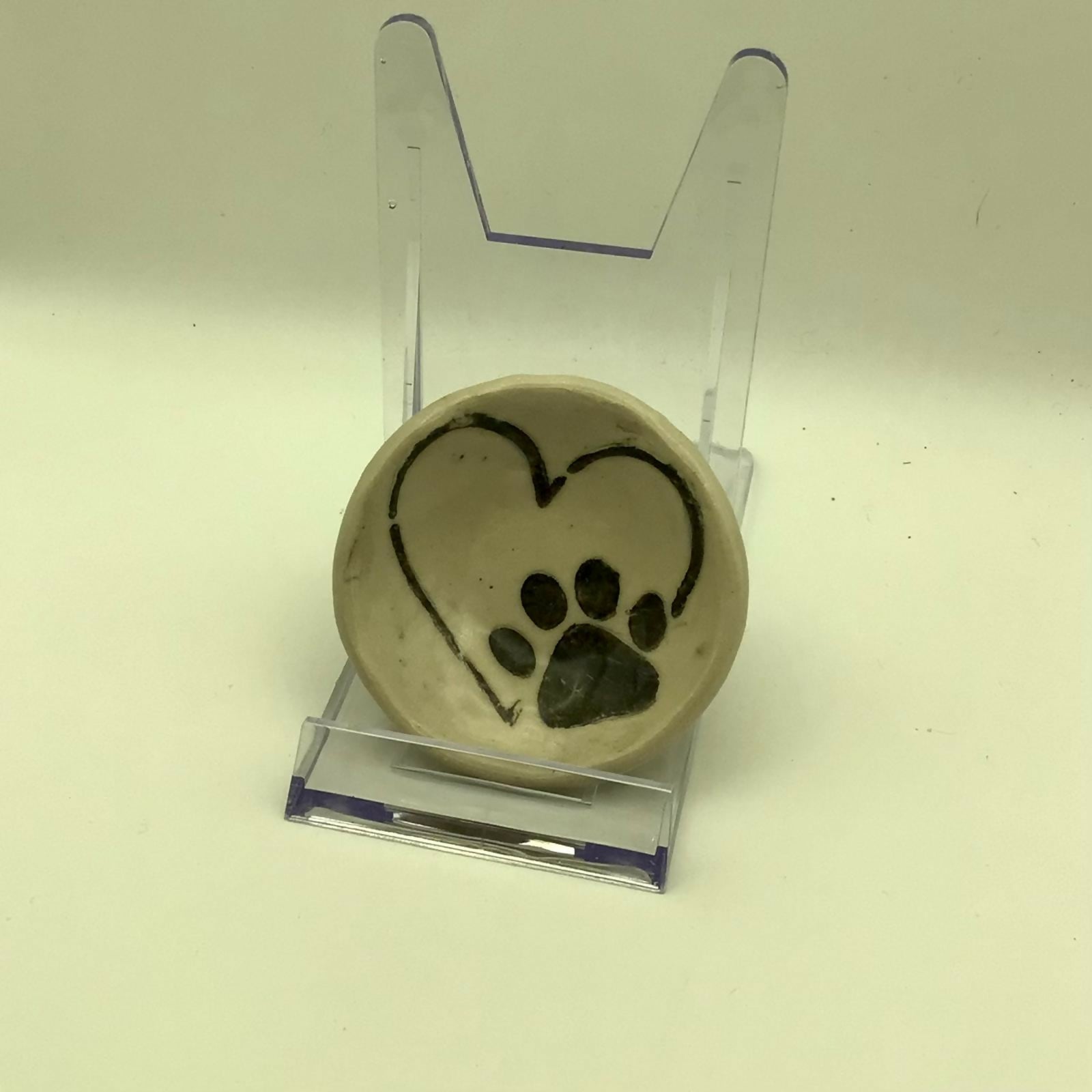 Paw Print Heart Bowl