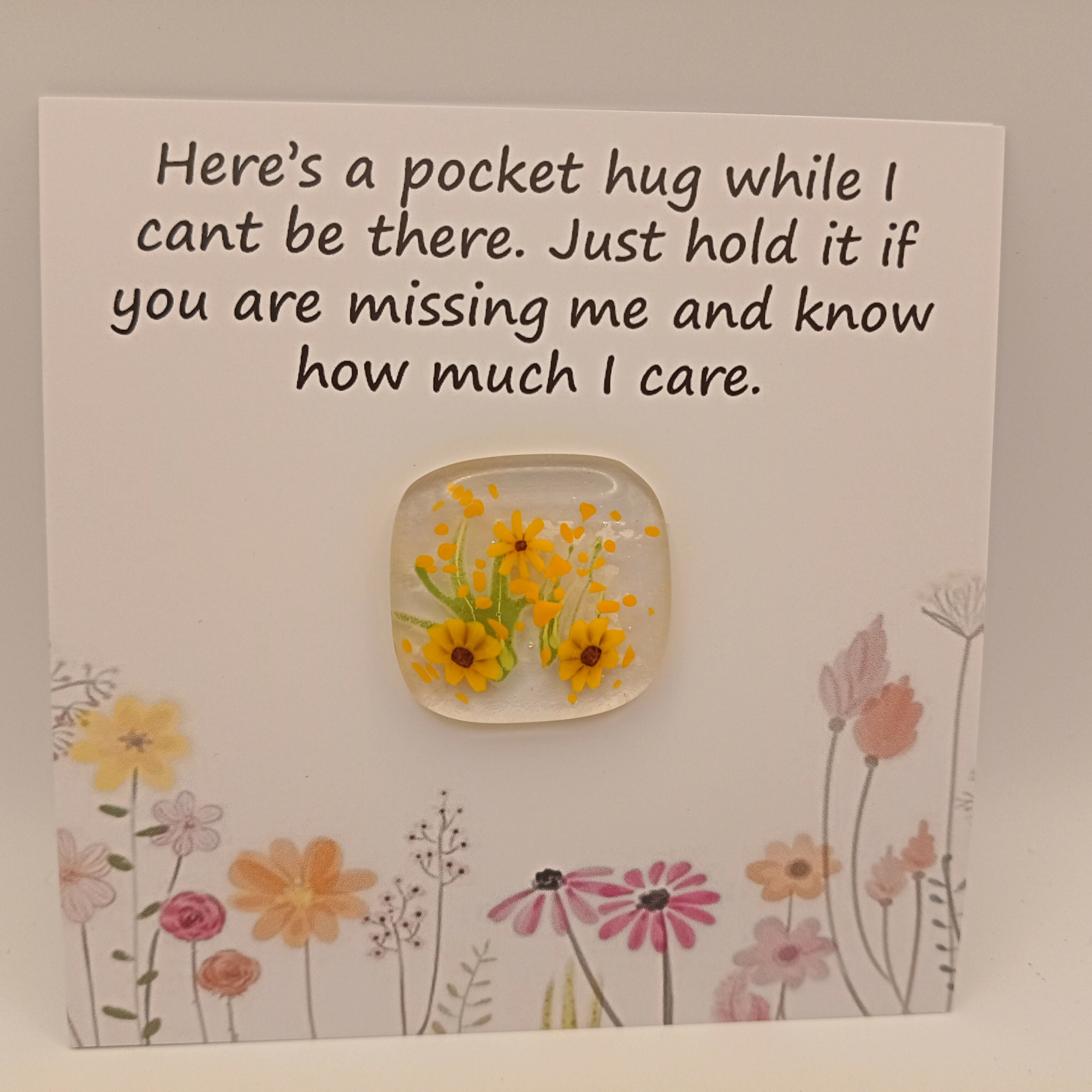 Fused Glass Pocket Hug Card