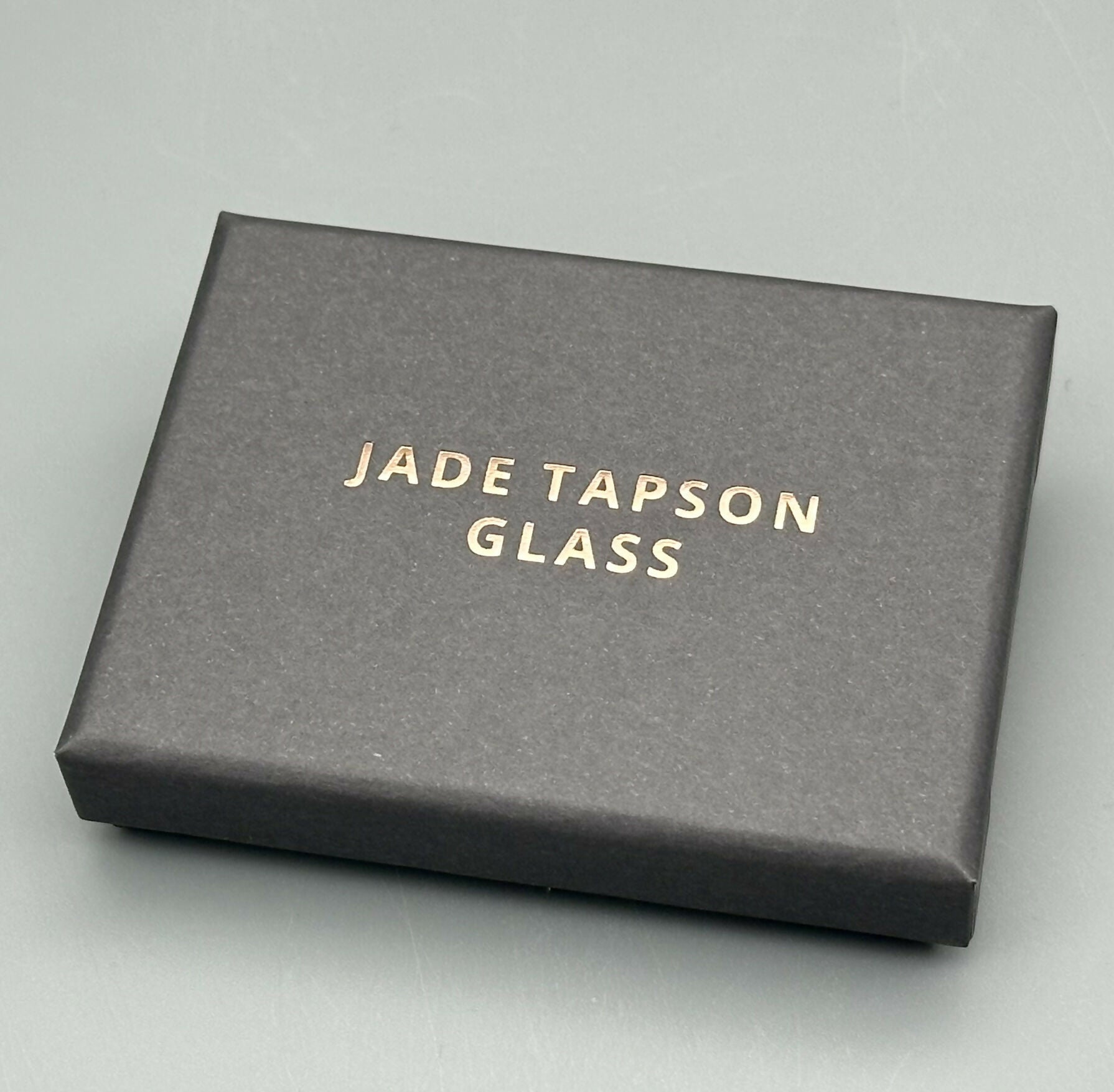 Ice Blue Dichroic Fused Glass Pendant with Silver Plated Chain - Handmade by Jade Tapson Glass.