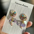 Crystal Embroidery Earrings With Charm