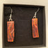 Red and Gold Dichroic Earrings