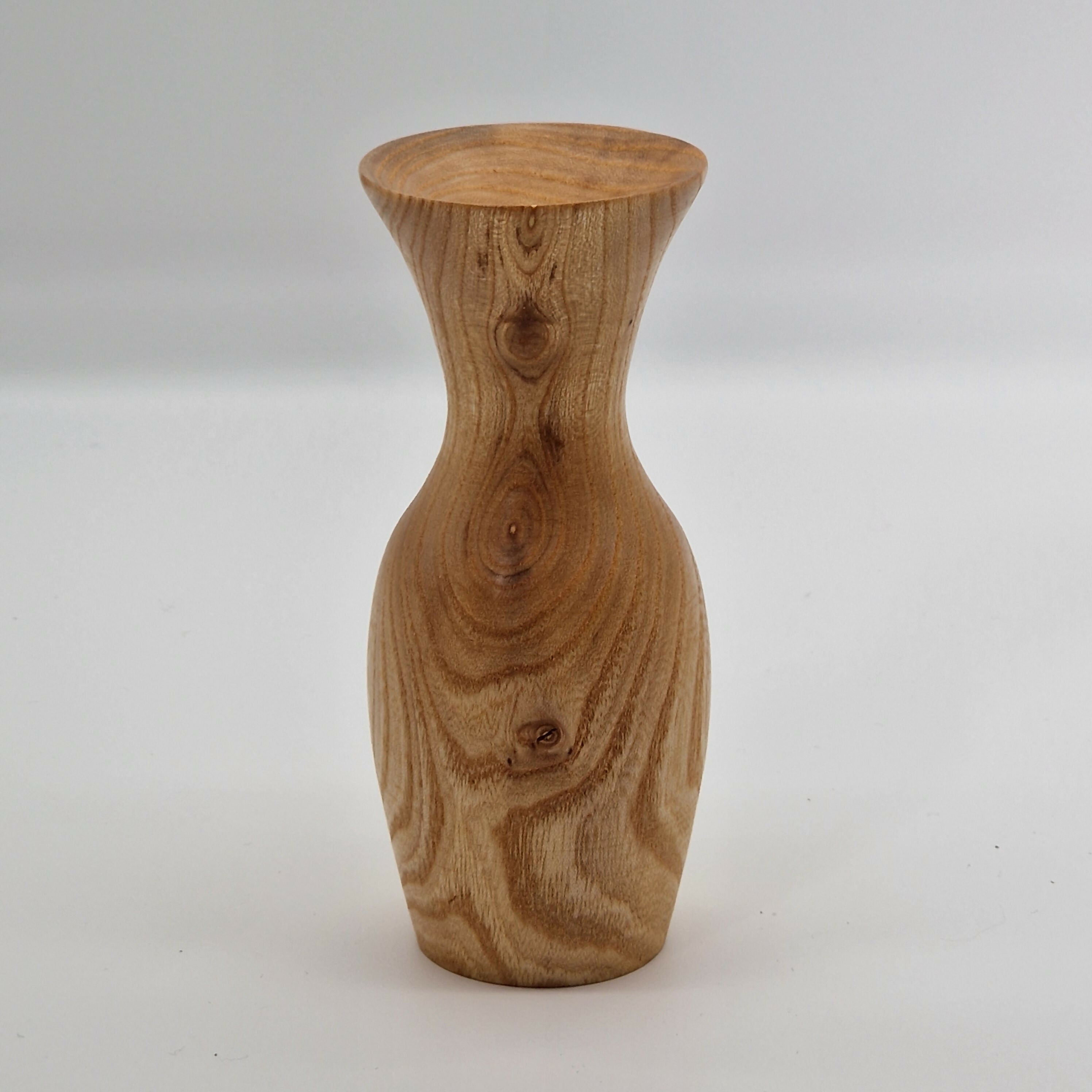Hand Turned Bud Vase made from Elm Wood