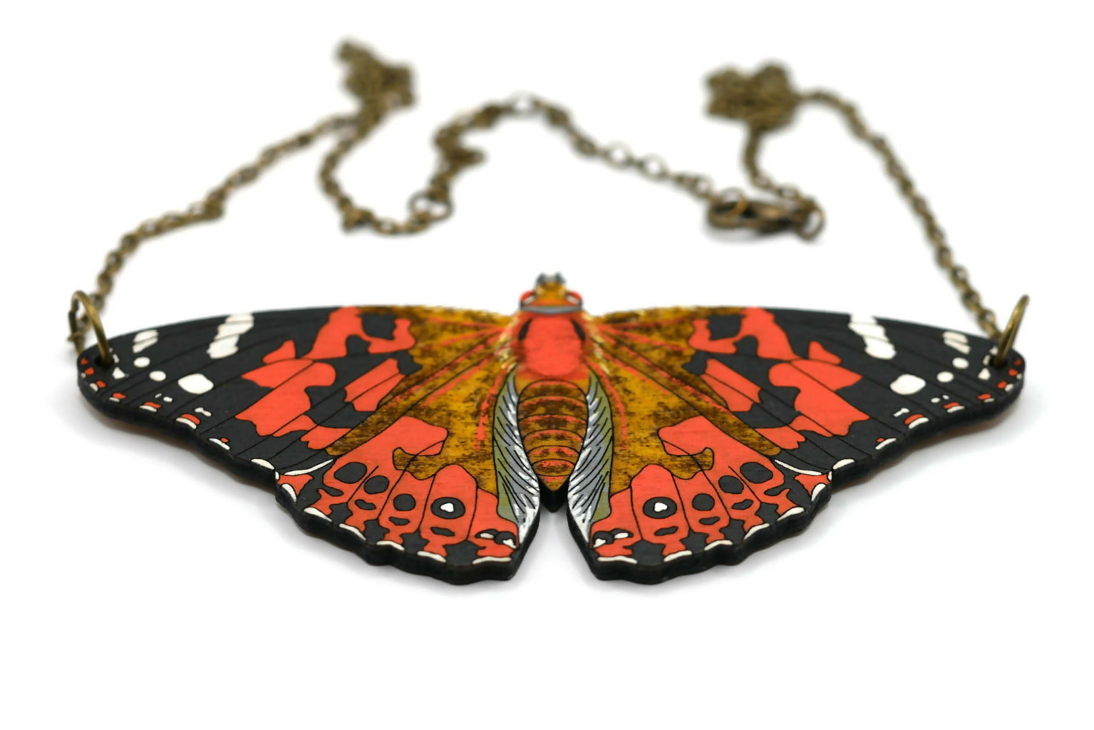 Painted Lady Butterfly Necklace