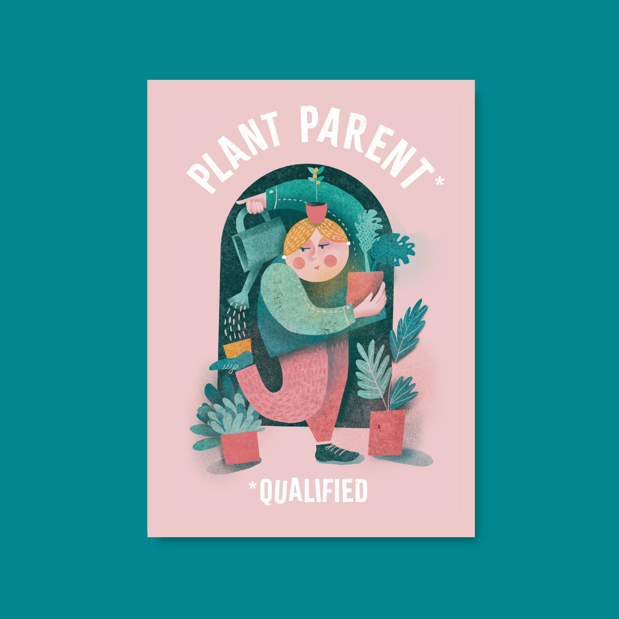 Funny Illustrated Daily Life Print - Plant Parent