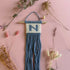 Initial Macrame Wall Hanging (Blue)