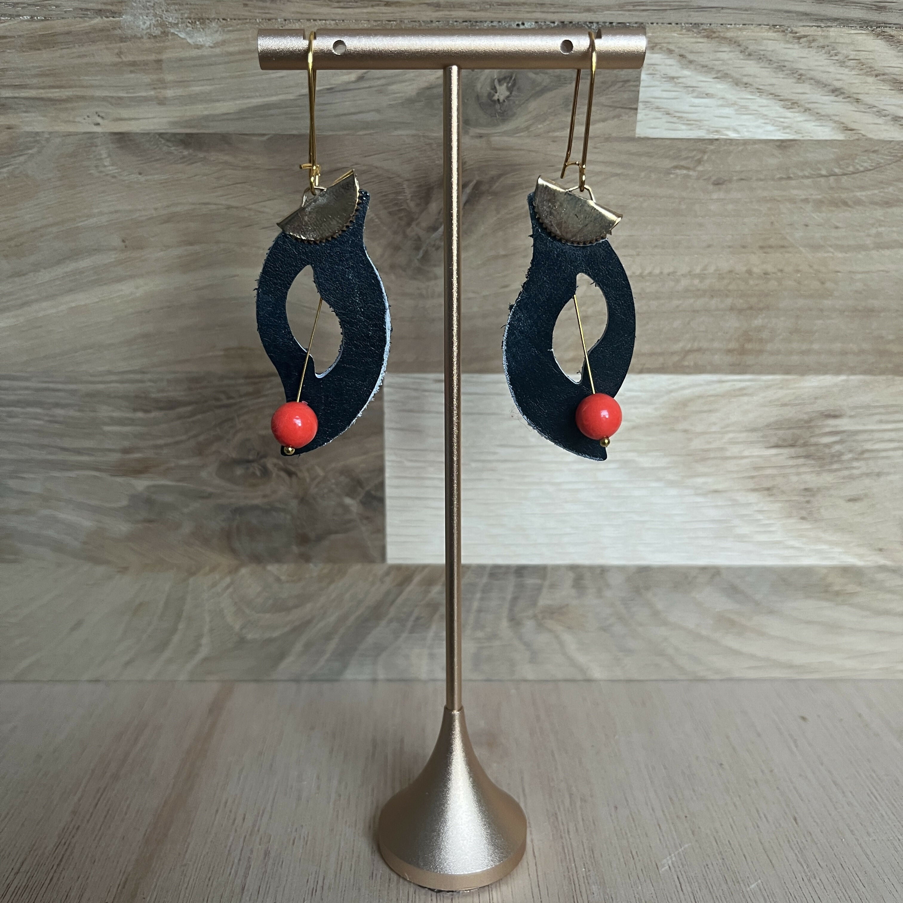 Forest Whisper Leather Earrings – Rowan Berry