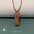 Two-Tone Striped Wooden Pendant