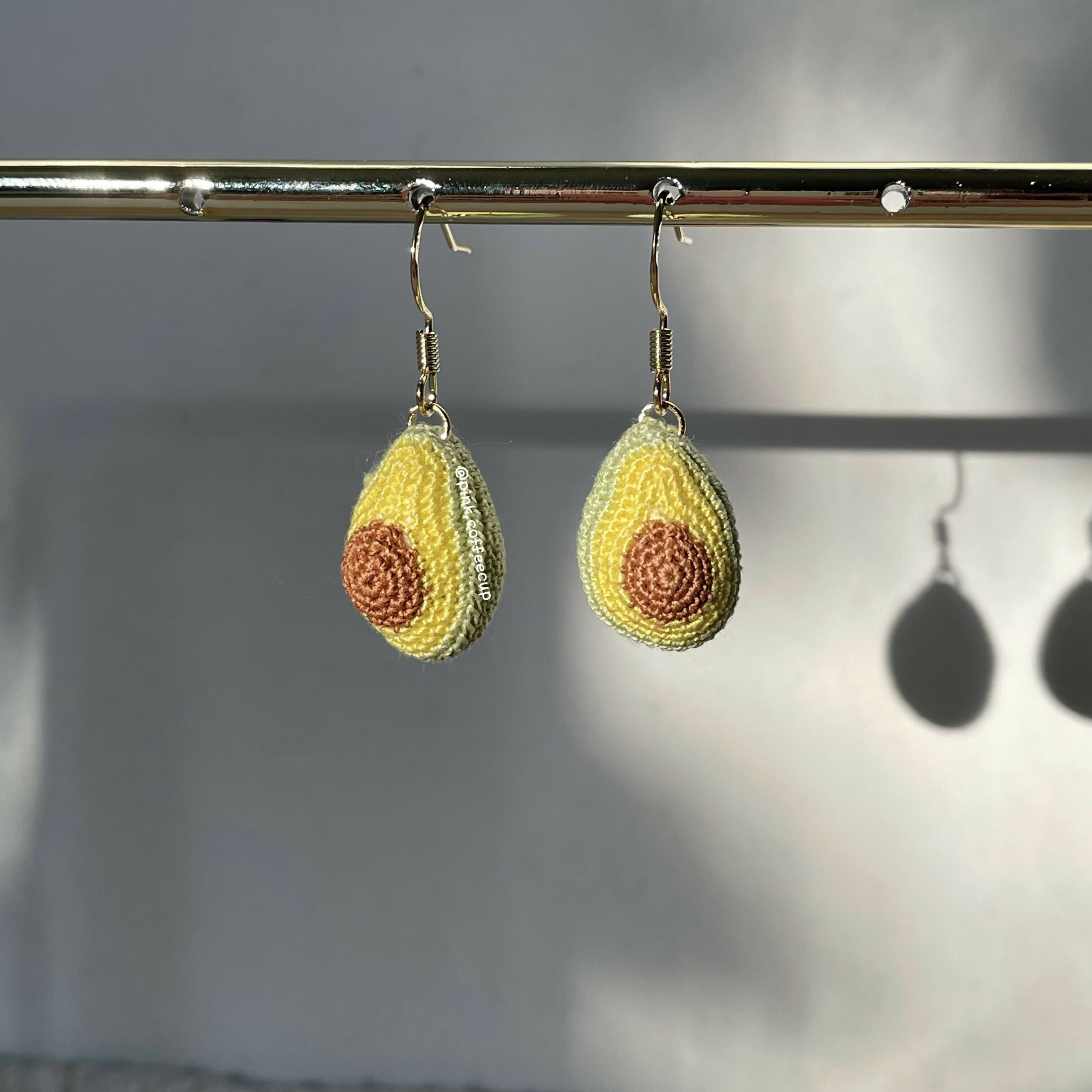 Micro Crochet Avocado Drop and Dangle Earrings