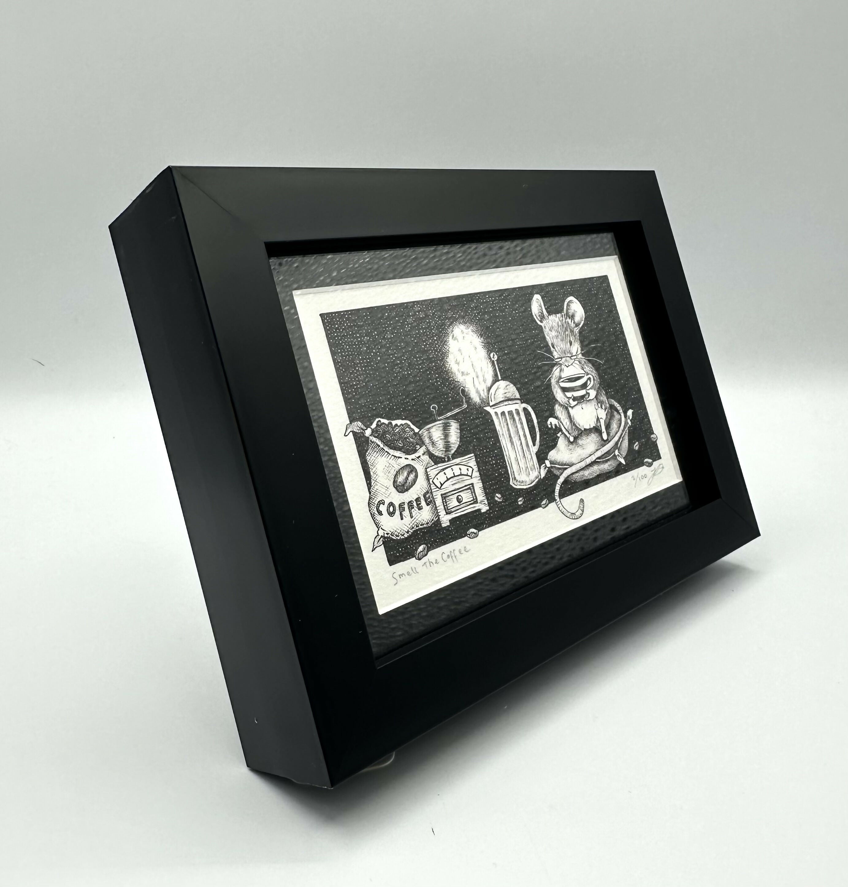 Smell The Coffee - Framed Limited Edition Print by Jenny Davies